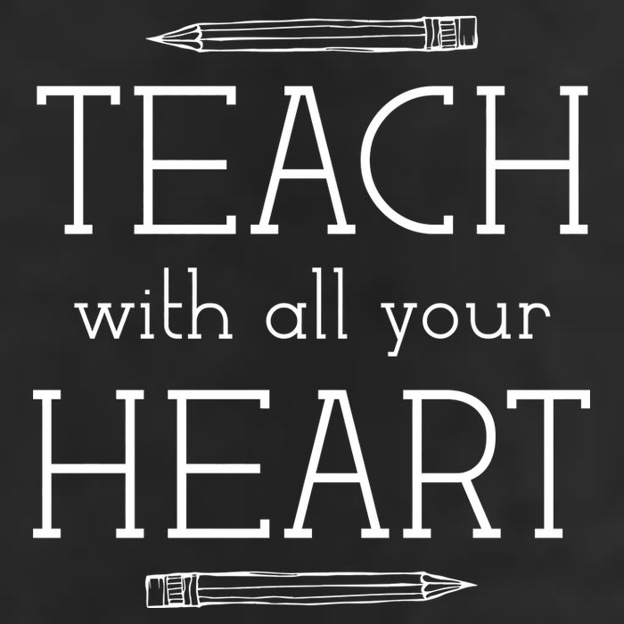 Teach With All Your Heart 7 Panel Mesh Trucker Snapback Hat