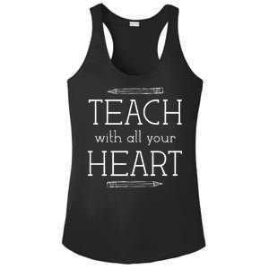 Teach With All Your Heart Ladies PosiCharge Competitor Racerback Tank