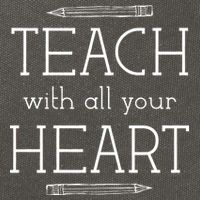 Teach With All Your Heart Cotton Canvas Backpack