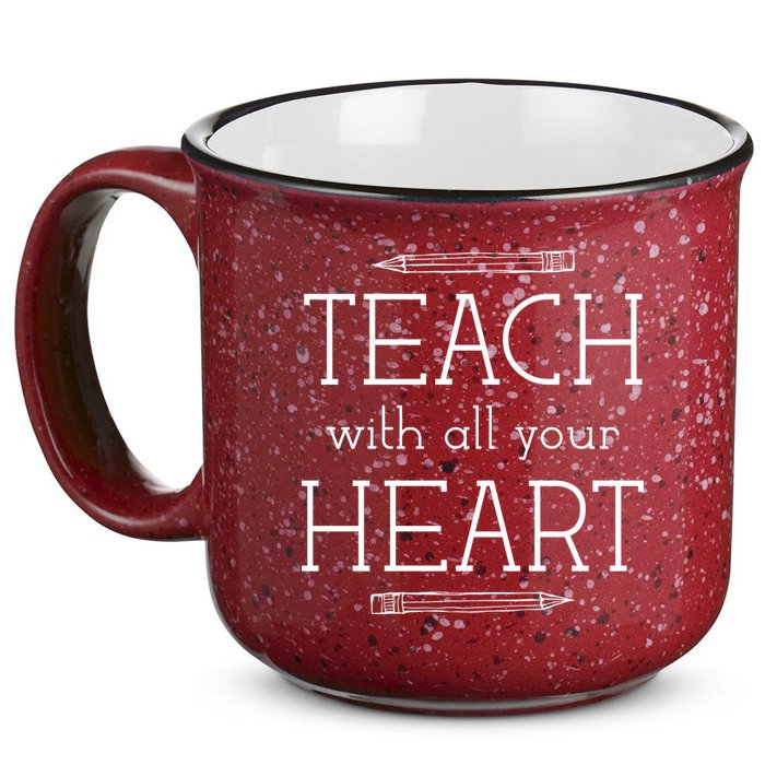 Teach With All Your Heart 15oz Campfire Ceramic Mug