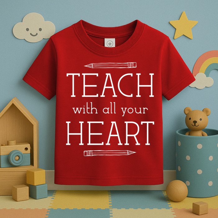 Teach With All Your Heart Toddler T-Shirt
