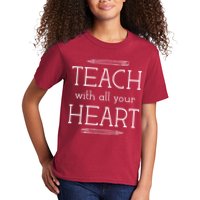 Teach With All Your Heart Kids T-Shirt
