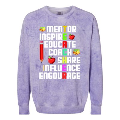 Teacher Colorblast Crewneck Sweatshirt