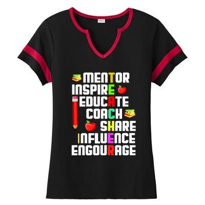 Teacher Ladies Halftime Notch Neck Tee