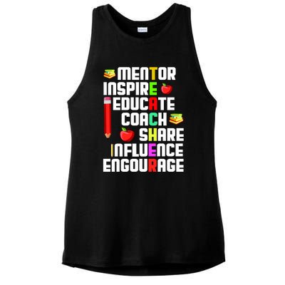 Teacher Ladies PosiCharge Tri-Blend Wicking Tank