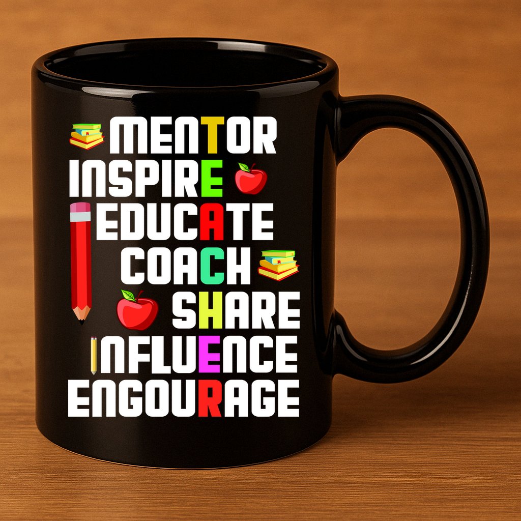 Teacher 11oz C Handle Ceramic Mug