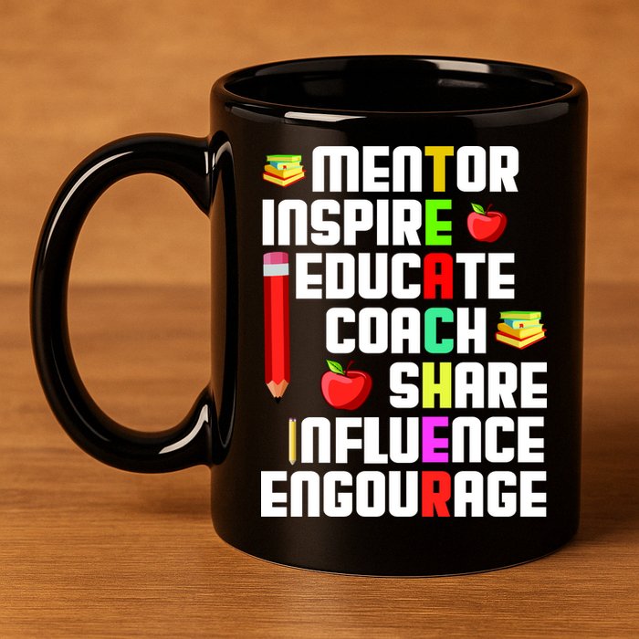 Teacher 11oz C Handle Ceramic Mug