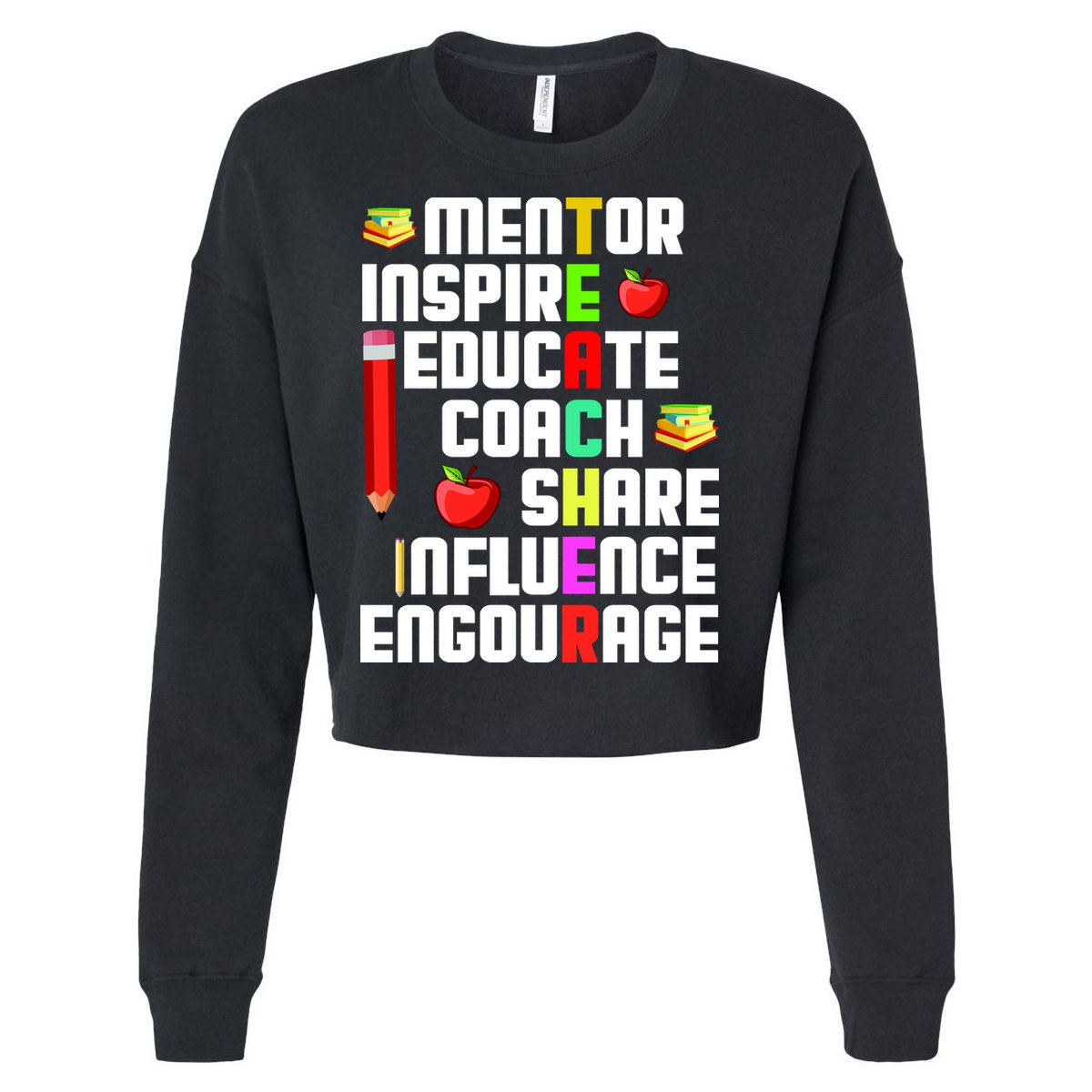 Teacher Cropped Pullover Crew