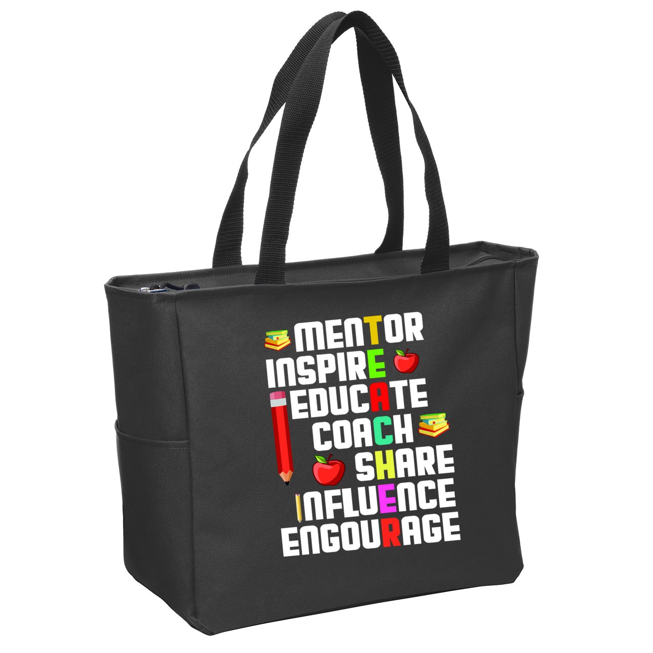 Teacher Zip Tote Bag