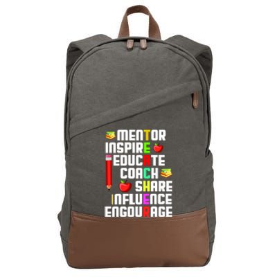 Teacher Cotton Canvas Backpack