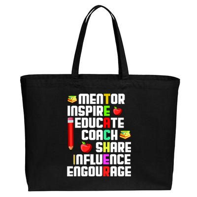 Teacher Cotton Canvas Jumbo Tote