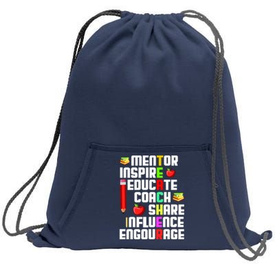 Teacher Sweatshirt Cinch Pack Bag