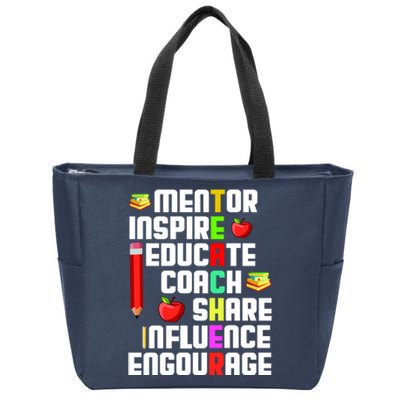 Teacher Zip Tote Bag