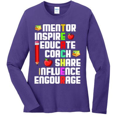 Teacher Ladies Long Sleeve Shirt