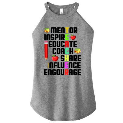 Teacher Women's Perfect Tri Rocker Tank