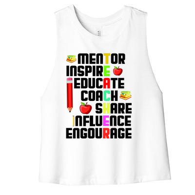 Teacher Women's Racerback Cropped Tank