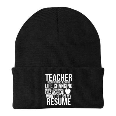 Teacher Because Life Changing Miracle Working Child Wrangler Resume Beanie