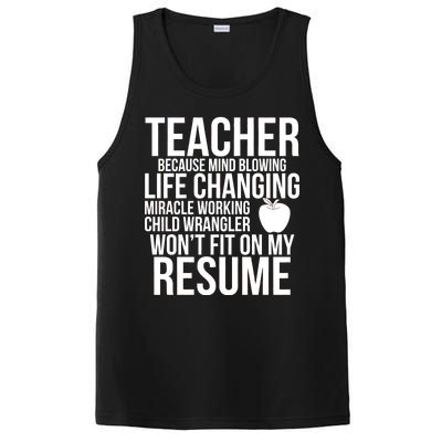 Teacher Because Life Changing Miracle Working Child Wrangler Resume PosiCharge Competitor Tank