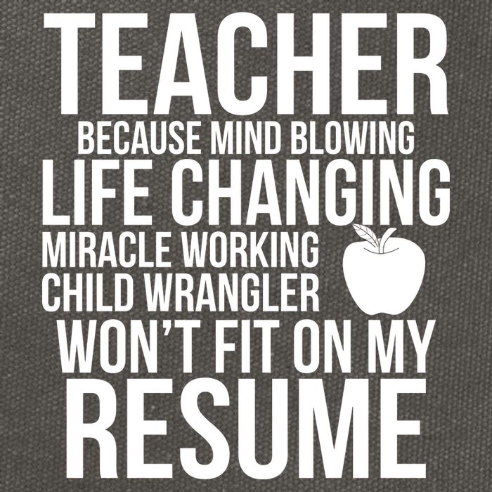 Teacher Because Life Changing Miracle Working Child Wrangler Resume Cotton Canvas Backpack