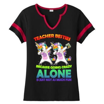 Teacher Besties Ladies Halftime Notch Neck Tee