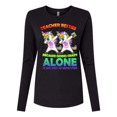 Teacher Besties Womens Cotton Relaxed Long Sleeve T-Shirt