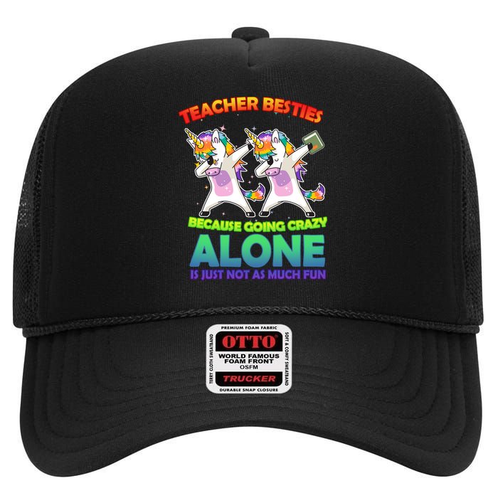 Teacher Besties High Crown Mesh Back Trucker Hat