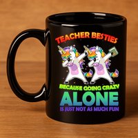 Teacher Besties 11oz C Handle Ceramic Mug