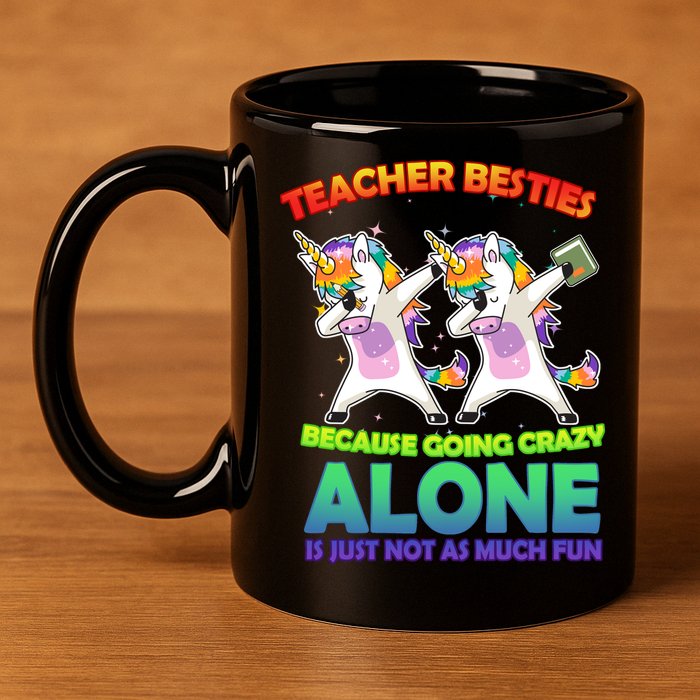 Teacher Besties 11oz C Handle Ceramic Mug