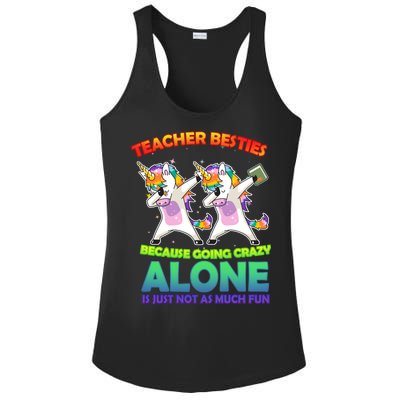 Teacher Besties Ladies PosiCharge Competitor Racerback Tank