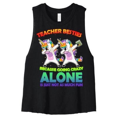 Teacher Besties Women's Racerback Cropped Tank