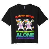 Teacher Besties Women's Crop Top Tee