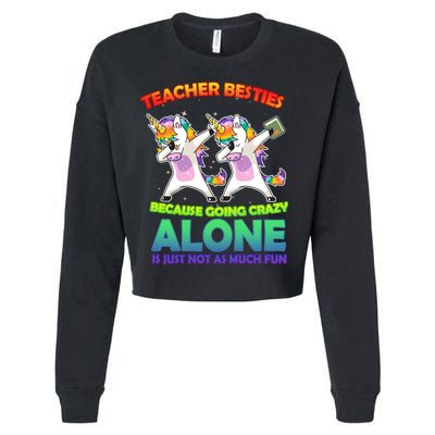 Teacher Besties Cropped Pullover Crew