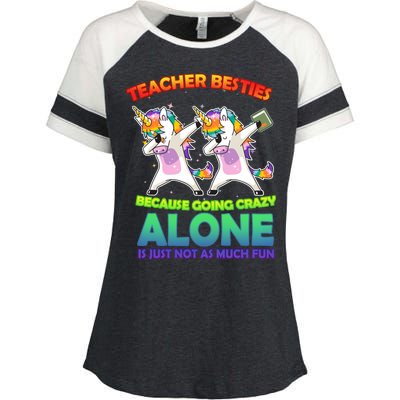 Teacher Besties Enza Ladies Jersey Colorblock Tee