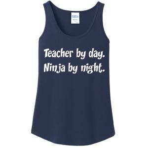 Teacher By Day Ninja By Night Ladies Essential Tank