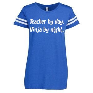 Teacher By Day Ninja By Night Enza Ladies Jersey Football T-Shirt