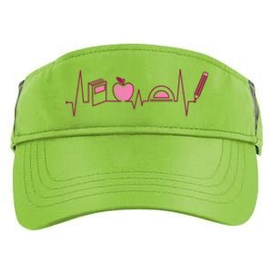 Teacher Heartbeat Adult Drive Performance Visor