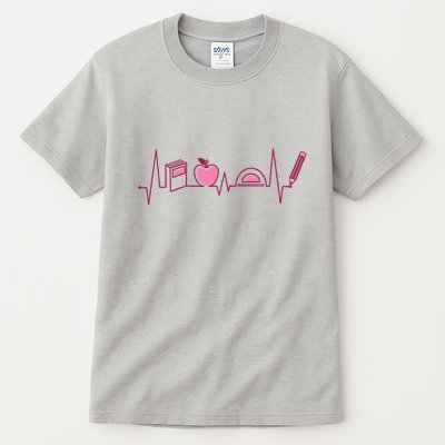 Teacher Heartbeat Tall T-Shirt