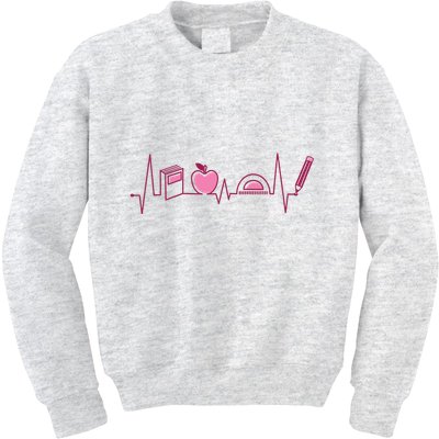 Teacher Heartbeat Kids Sweatshirt