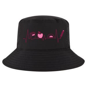 Teacher Heartbeat Cool Comfort Performance Bucket Hat