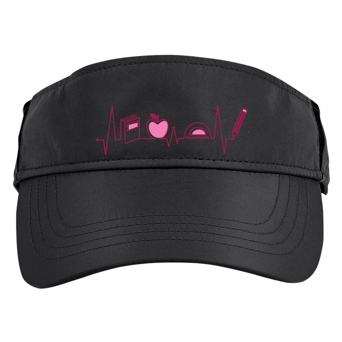 Teacher Heartbeat Adult Drive Performance Visor