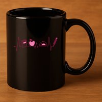 Teacher Heartbeat 11oz C Handle Ceramic Mug