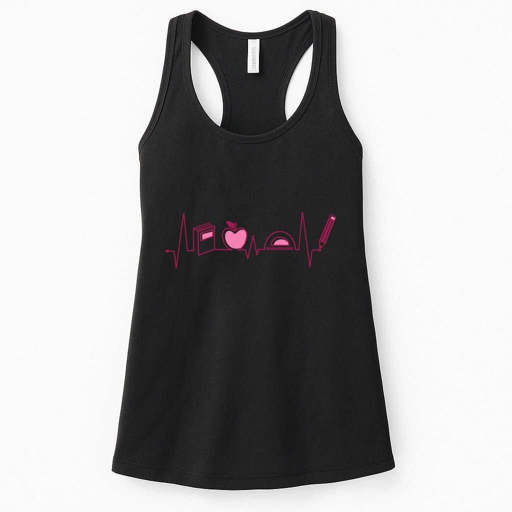 Teacher Heartbeat Womens Tank Top