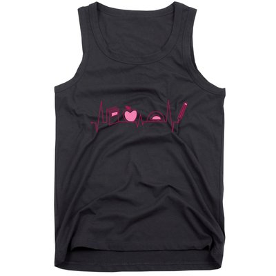 Teacher Heartbeat Tank Top
