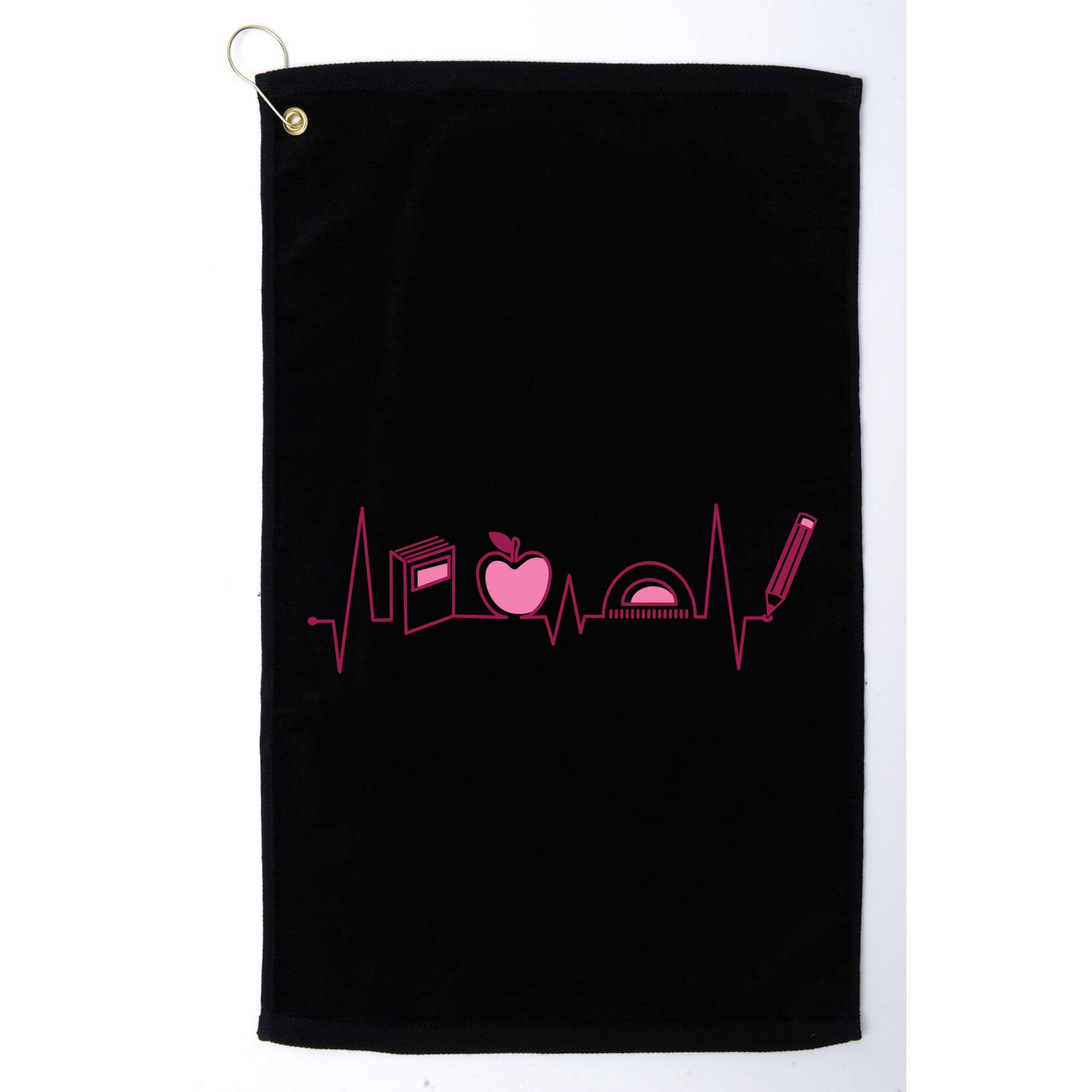 Teacher Heartbeat Golf Towel