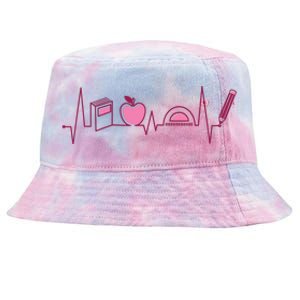 Teacher Heartbeat Tie-Dyed Bucket Hat