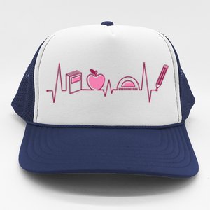 Teacher Heartbeat Trucker Hat