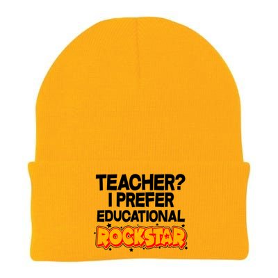 Teacher? I Prefer Educational Rockstar Knit Cap Winter Beanie