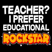 Teacher? I Prefer Educational Rockstar Flatbill Hat
