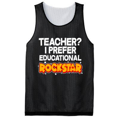 Teacher? I Prefer Educational Rockstar Mesh Reversible Basketball Jersey Tank