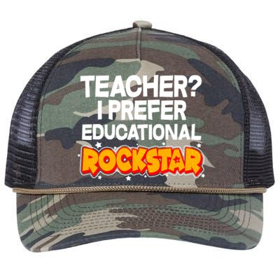 Teacher? I Prefer Educational Rockstar Retro Rope Trucker Hat Cap